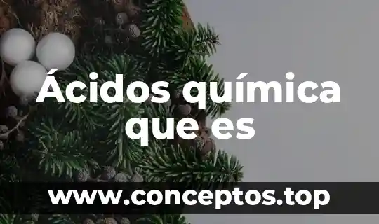 Ácidos química que es