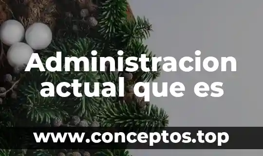 Administracion actual que es