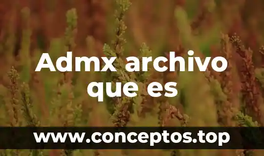 Admx archivo que es