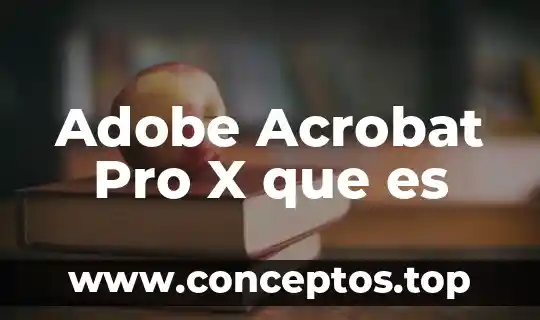 Adobe Acrobat Pro X que es