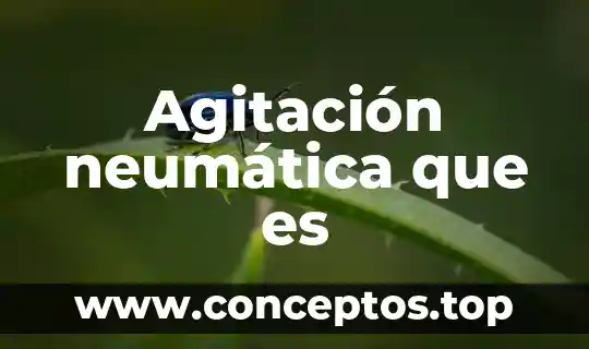 Agitación neumática que es