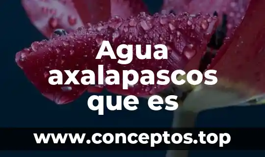 Agua axalapascos que es