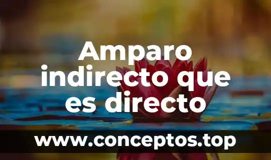 Amparo indirecto que es directo