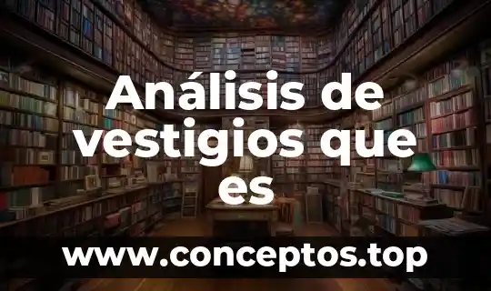 Análisis de vestigios que es