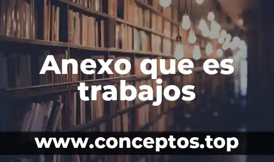 Anexo que es trabajos