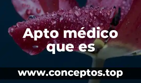 Apto médico que es
