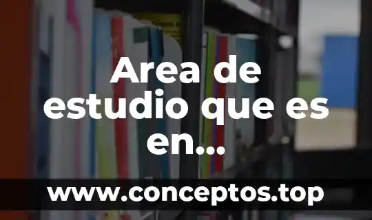 Que es la metodología del trabajo interdisciplinario 6 Area de estudio que es en metodologia