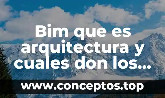 Bim que es arquitectura y cuales don los mejores