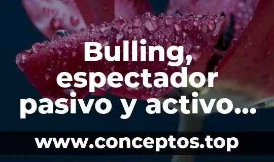 Bulling, espectador pasivo y activo qué es