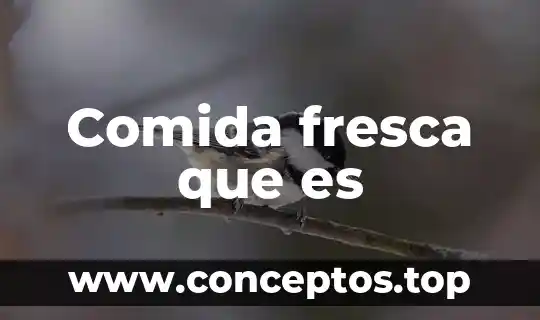 Comida fresca que es