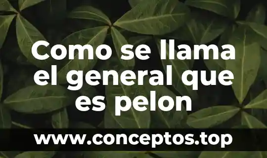 Cómo se llama la planta que es para la sangre 7 Como se llama el general que es pelon