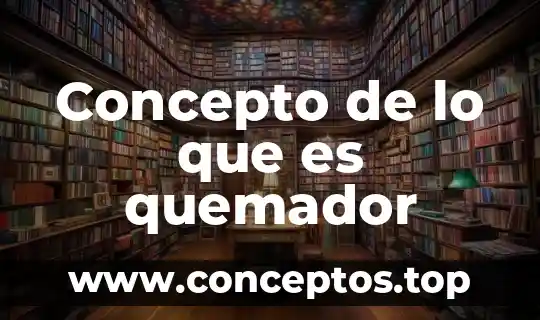 Que es la industrialización concepto 7 Concepto de lo que es quemador