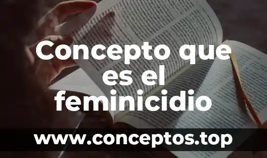 Concepto que es el feminicidio