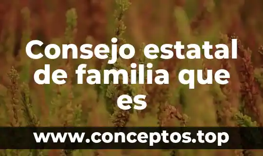 Consejo estatal de familia que es