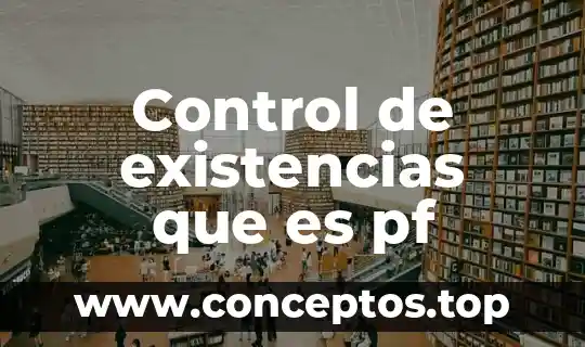 Control de existencias que es pf