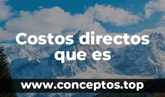 Costos directos que es
