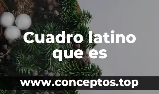 Qué es un cuadro conceptual y un ejemplo 5 Cuadro latino que es