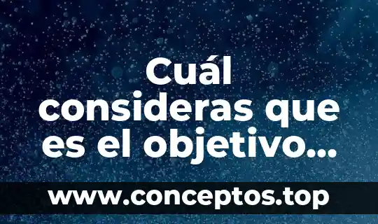 Cuál consideras que es el objetivo de la contabilidad