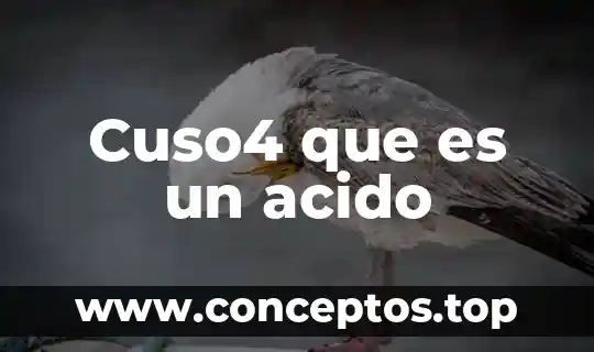 Cuso4 que es un acido