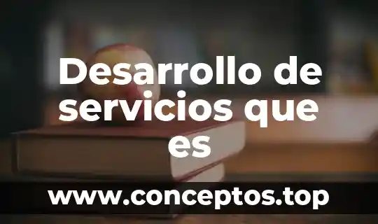 Desarrollo de servicios que es