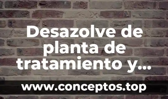 Desazolve de planta de tratamiento y fosa séptica que es