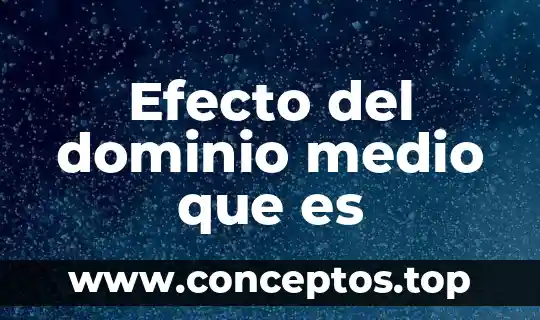 Que es un sistema de nombre de dominio 3 Efecto del dominio medio que es