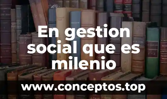 Que es im centro social hecendario 5 En gestion social que es milenio