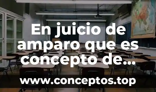 En juicio de amparo que es concepto de violaciojn