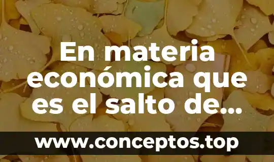 En materia económica que es el salto de rango