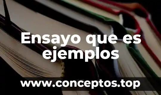 Ensayo que es ejemplos