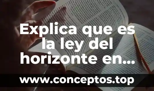 Explica que es la ley del horizonte en fotografia