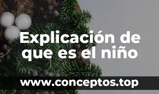 Explicación de que es el niño