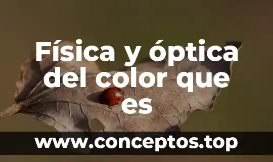 Física y óptica del color que es