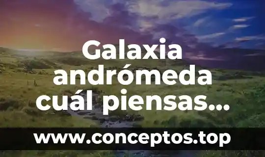 Galaxia andrómeda cuál piensas que es