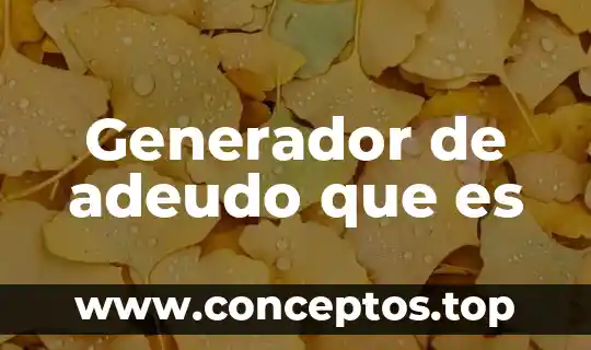 Generador de adeudo que es