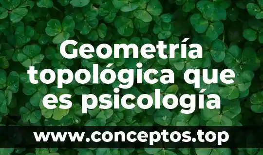 Geometría topológica que es psicología