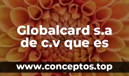 Por que es importante el cv en una empresa 3 Globalcard s.a de c.v que es