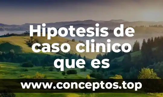 Hipotesis de caso clinico que es