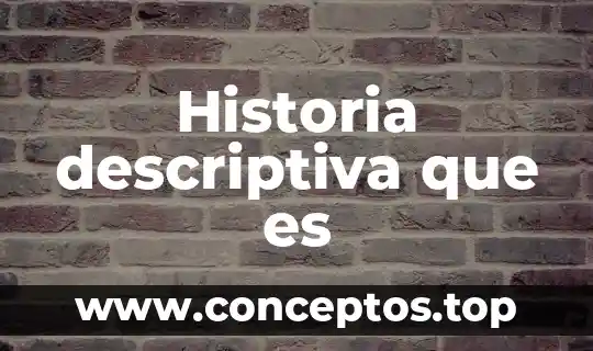 Historia descriptiva que es