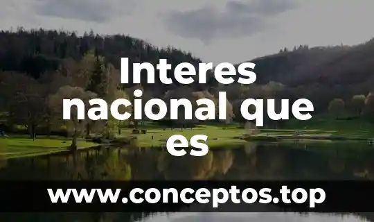 Interes nacional que es
