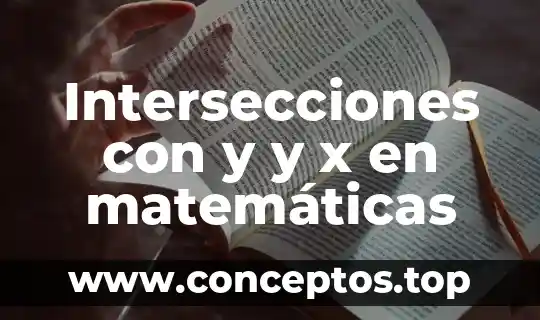 Intersecciones con y y x en matemáticas