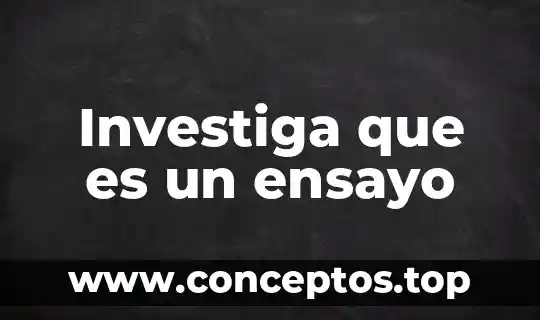 En un ensayo que es la hipótesis 3 Investiga que es un ensayo