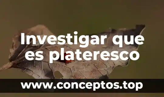 Investigar que es plateresco