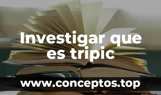 Investigar que es tripic