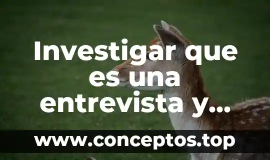 Investigar que es una entrevista y cuáles son sus características