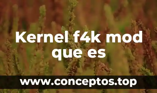Kernel f4k mod que es