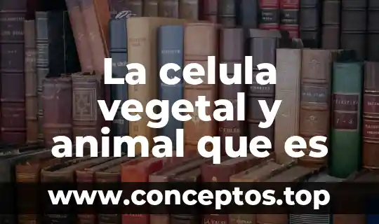 La celula vegetal y animal que es