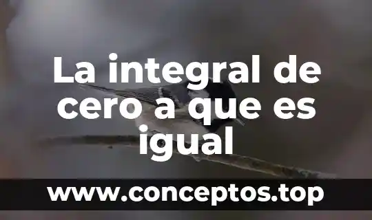 La integral de cero a que es igual