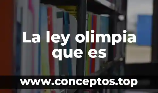Que es el nombre comercial segun la ley 8 La ley olimpia que es