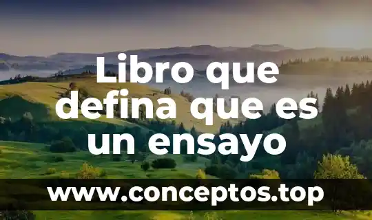 Que es reduccion deo ciclo del trabajo 3 Libro que defina que es un ensayo